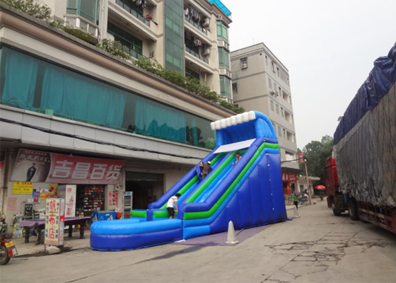 中国 大人 N のための青 0.55mm ポリ塩化ビニールの防水シートの裏庭/家の膨脹可能な水スライドはからかいます サプライヤー