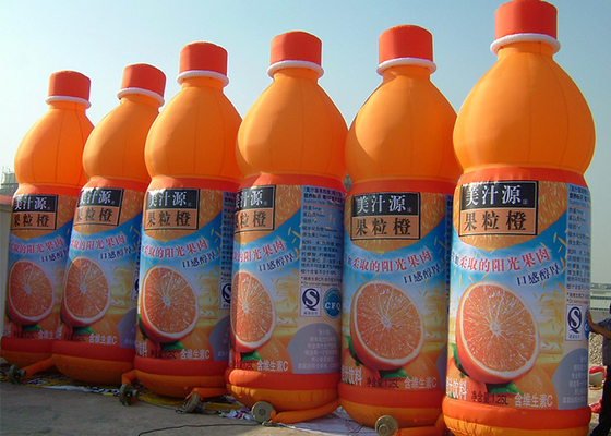 中国 オレンジ ジュースのびんのカスタマイズされる完全な印刷を用いる膨脹可能な広告プロダクト サプライヤー