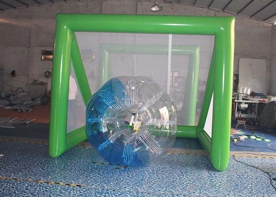 中国 0.55mm ポリ塩化ビニールの防水シートの膨脹可能なスポーツのゲームのアーチのフットボールの目的/Soccar のゲートのゲームを緑化して下さい サプライヤー