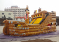 中国 耐久ポリ塩化ビニールの防水シートの賃貸料のための巨大な海賊船の商業膨脹可能なスライド 輸出国